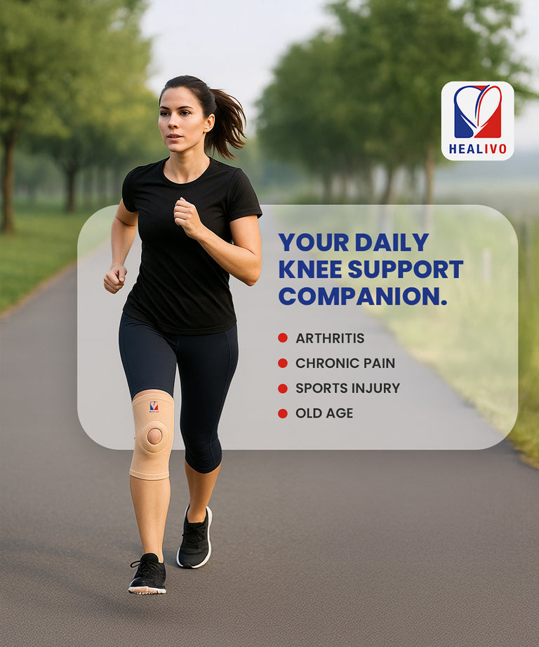 Knee Cap Open Patella with Gel Ring for Pain Relief, Knee Support, Gym, Sports & Workout, Compression for Exercise, Running, Cycling for Men and Women (S)