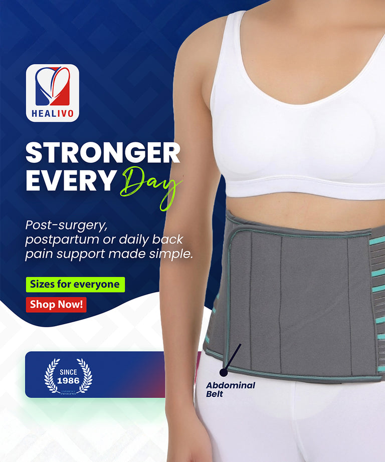 Abdominal Belt for Post-Surgery Recovery, Postpartum Support, Pain Relief for Men & Women -8 Inches (3XL)
