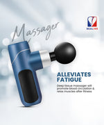 Gun Massager M1, Deep Tissue Pain Relief Device With 4 Massage Heads, Dual Bearing Motor, 2000mAh Battery, 12mm Amplitude for Muscle Recovery for Men and Women - Gym, Home and Office