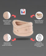 HEALIVO Cervical Collar, for Neck Support & Pain Relief | for Post-Surgery, Injury & Arthritis | Soft Foam, Comfortable & Durable for Men & Women
