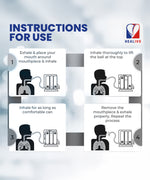 LIFELINE Respirometer 3 Ball Lung Exerciser Respiratory Exerciser Spirometer