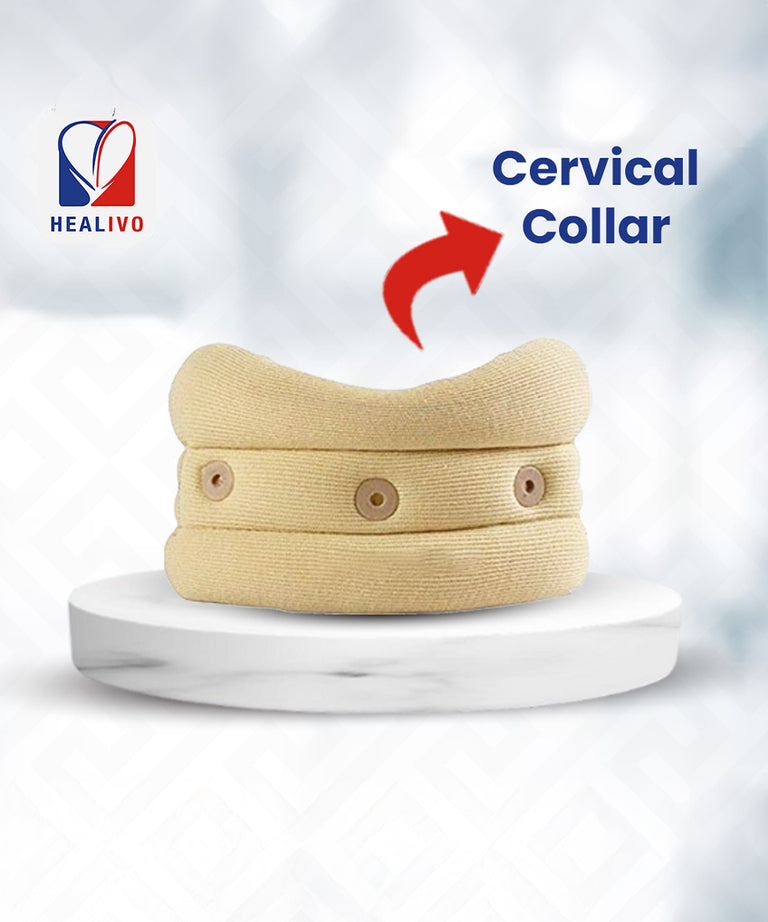 HEALIVO Cervical Collar, for Neck Support & Pain Relief | for Post-Surgery, Injury & Arthritis | Soft Foam, Comfortable & Durable for Men & Women